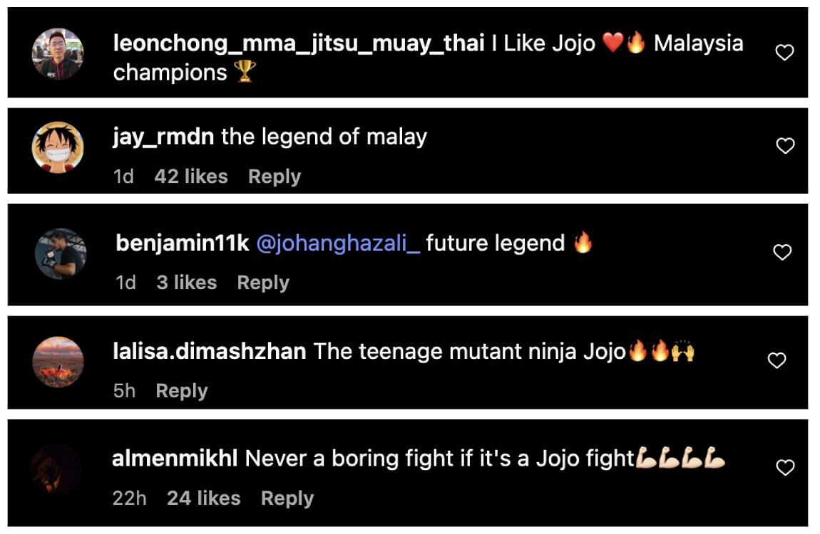 Comments from Instagram